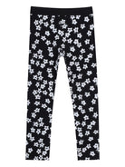 Leggins per bambina The Marc Jacobs Kids neri con stampa a fiori all - over - Rubino Kids