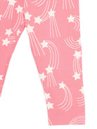 Leggins per neonata Mini Rodini rosa con stampa stelle all - over - Rubino Kids