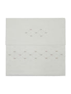 Lenzuola da culla per neonati Mariella Ferrari bianca con ricamo fiori rosa - Rubino Kids