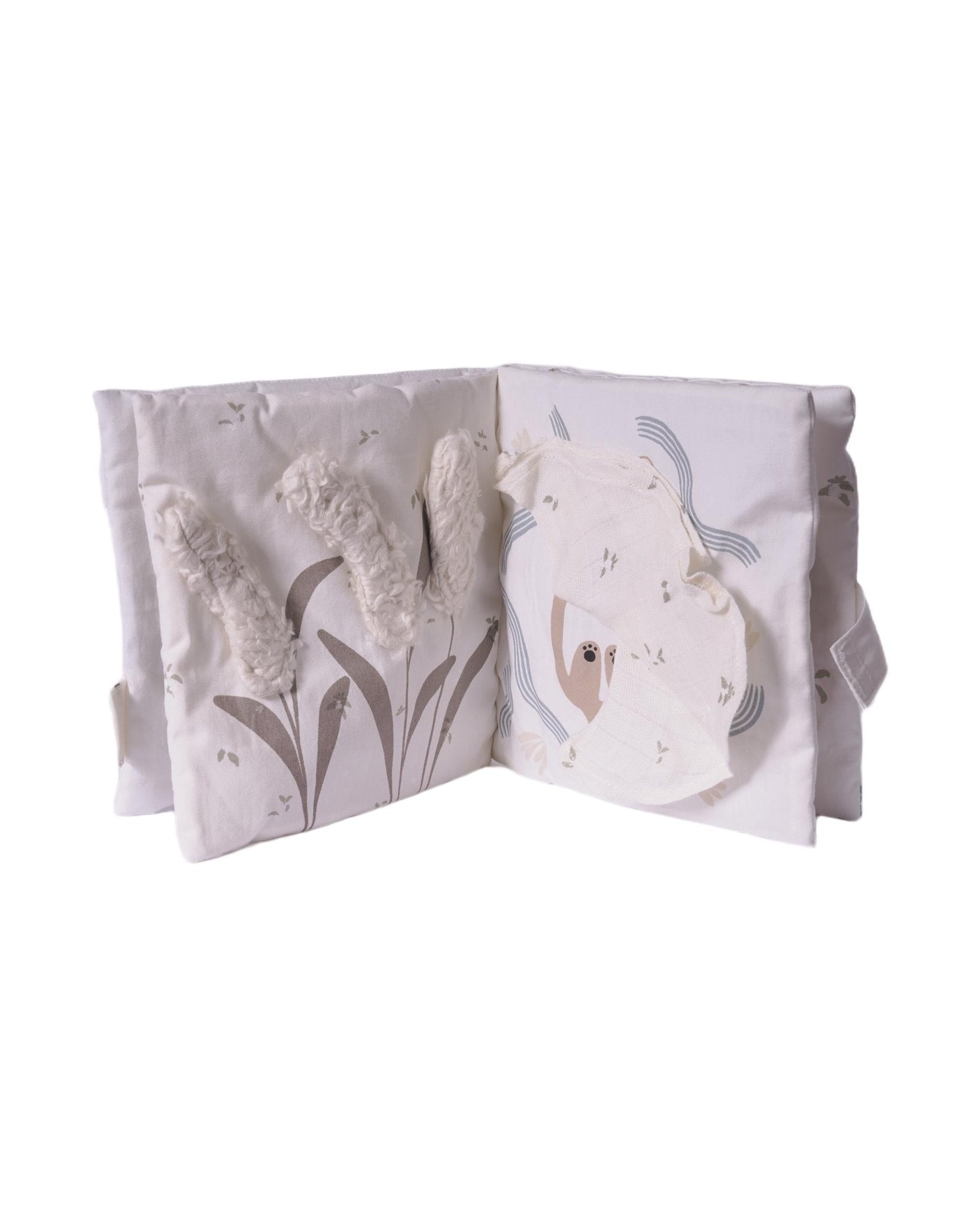 Libro in tessuto per neonati Avery Row multicolore con stampa animali - Rubino Kids