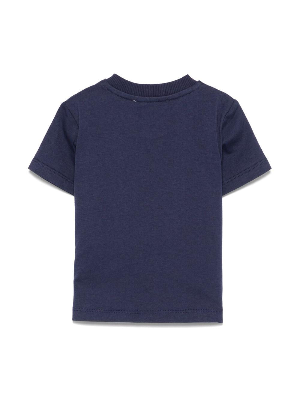 Maglietta Orsetto per neonato Moschino Kids blu con scollo rotondo - Rubino Kids