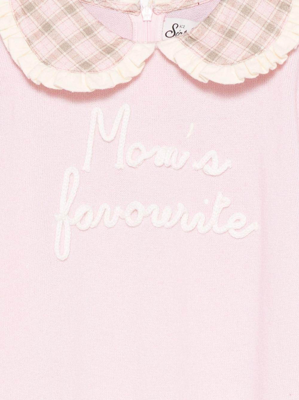 Maglione Alba per bambina MC2 Saint Barth Kids rosa con colletto ampio alla Peter Pan - Rubino Kids