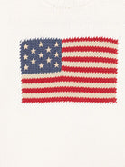 Maglione con logo per bambino POLO RALPH LAUREN KIDS bianco con dettaglio con bandiera - Rubino Kids