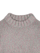 Maglione crop per bambina Billieblush grigio con maniche a palloncino - Rubino Kids