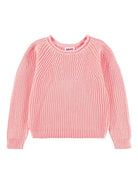 Maglione Gaye per bambina Molo rosa con lavorazione in maglia a coste - Rubino Kids