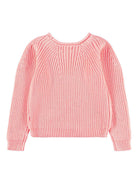 Maglione Gaye per bambina Molo rosa con lavorazione in maglia a coste - Rubino Kids