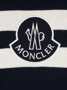 Maglione lavorato a maglia con logo ricamato per bambino Moncler Enfant blu con girocollo - Rubino Kids