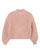 Maglione per bambina Billieblush rosa con collo alto - Rubino Kids
