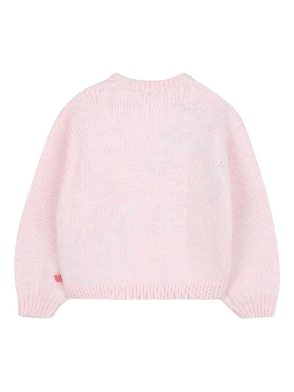 Maglione per bambina Billieblush rosa con motivo gatto - Rubino Kids