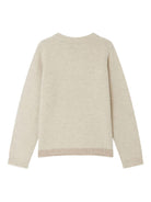 Maglione per bambina Bonpoint Jodora grigio in lana con motivo con ricamo - Rubino Kids