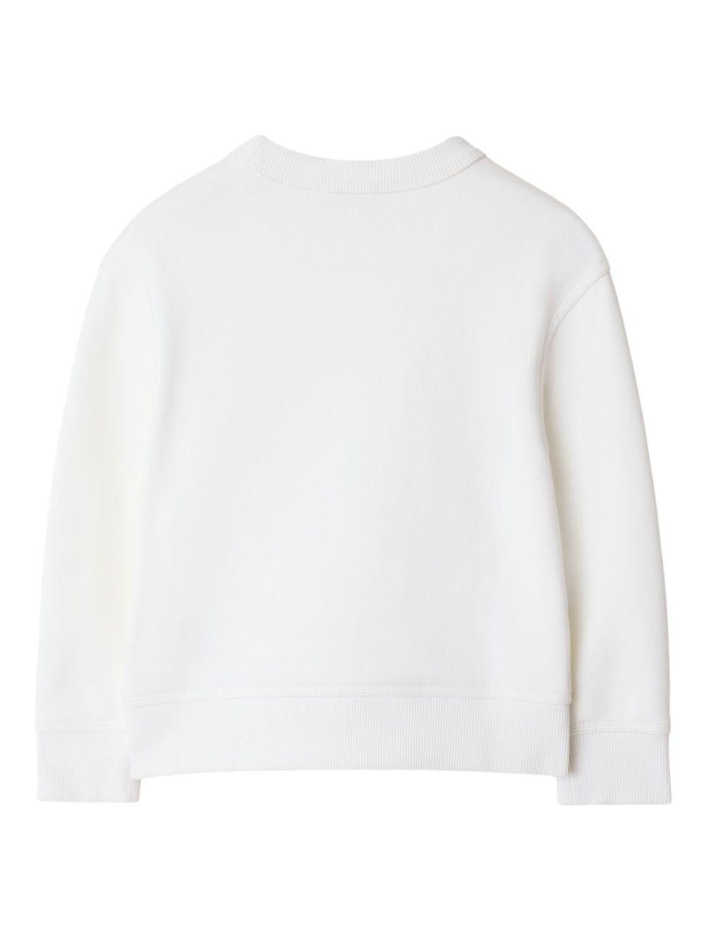 Maglione per bambina Burberry Kids bianco Thomas Bear - Rubino Kids