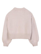 Maglione per bambina Chloé Kids beige crop - Rubino Kids