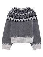 Maglione per bambina Chloé Kids grigio con maglia con motivo a intarsio - Rubino Kids