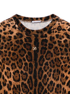 Maglione per bambina Dolce & Gabbana Kids marrone leopardato - Rubino Kids