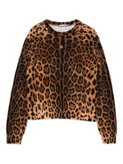 Maglione per bambina Dolce & Gabbana Kids marrone leopardato - Rubino Kids