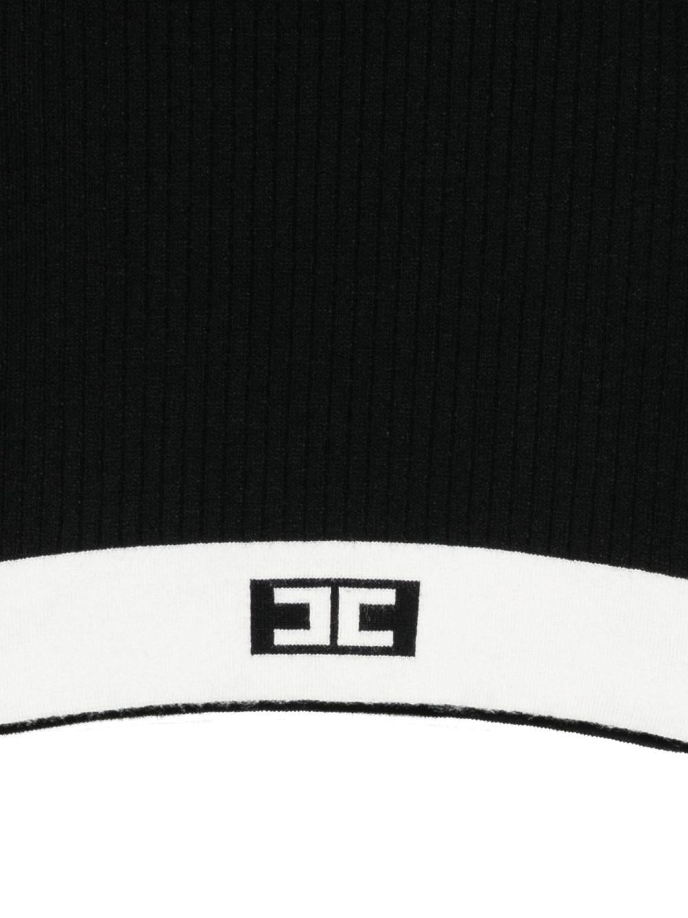 Maglione per bambina Elisabetta Franchi La Mia Bambina nero con banda logo - Rubino Kids