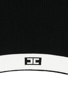 Maglione per bambina Elisabetta Franchi La Mia Bambina nero con banda logo - Rubino Kids