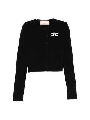 Maglione per bambina Elisabetta Franchi La Mia Bambina nero con dettaglio con logo