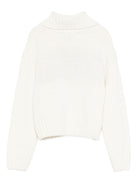 Maglione per bambina Emporio Armani Kids bianco con logo decorato - Rubino Kids