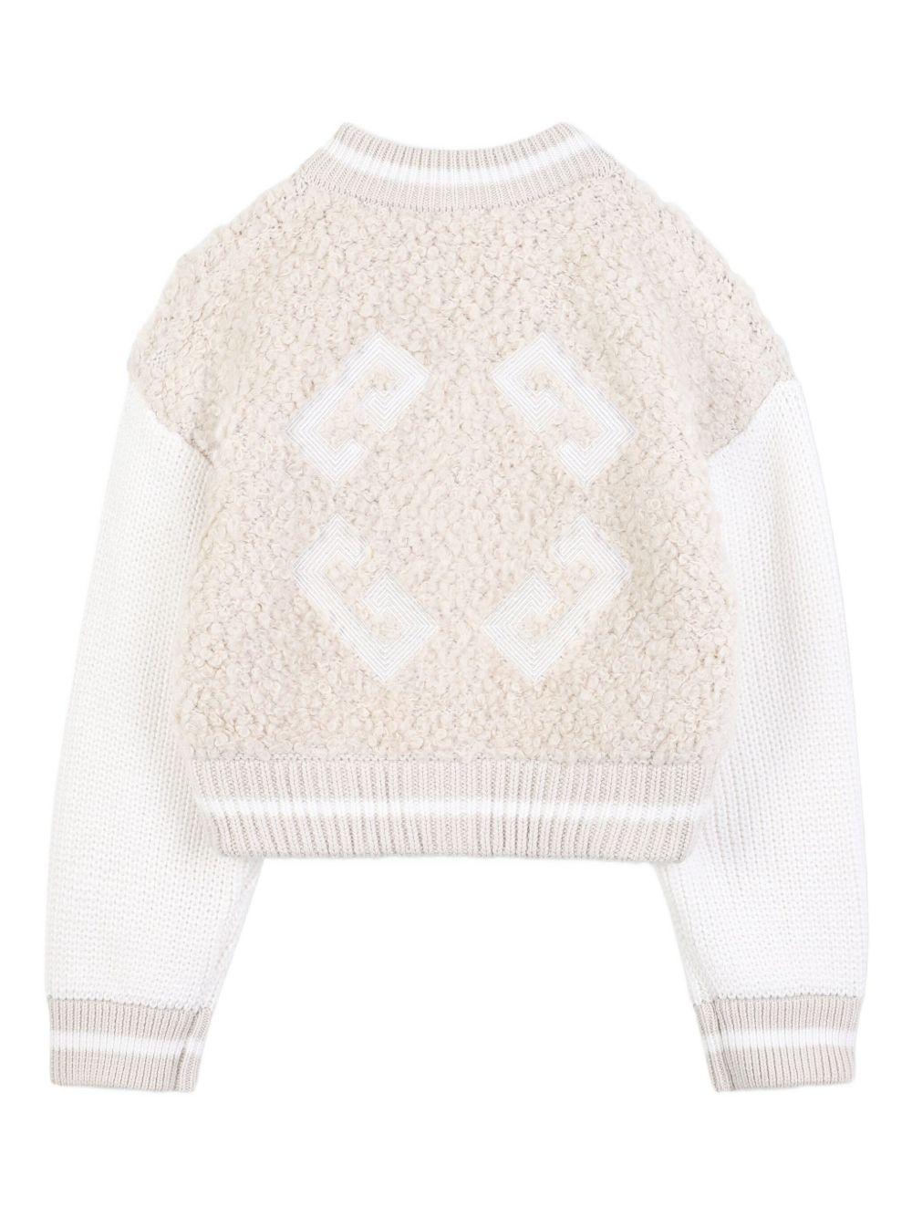 Maglione per bambina Givenchy Kids beige con dettaglio con logo sul retro - Rubino Kids