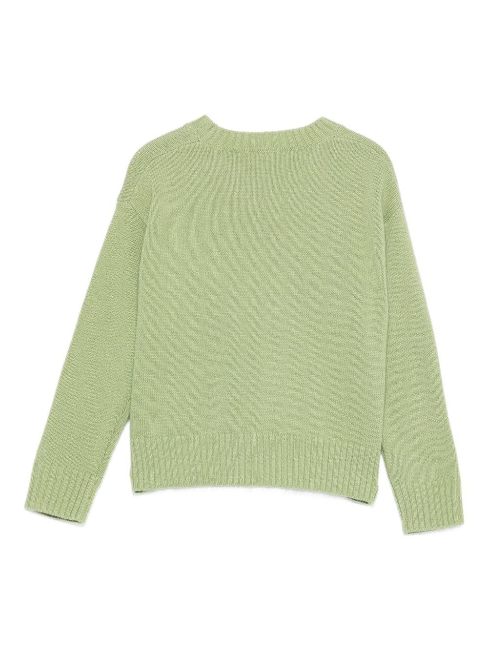 Maglione per bambina Il Gufo verde con fantasia a cerchi - Rubino Kids