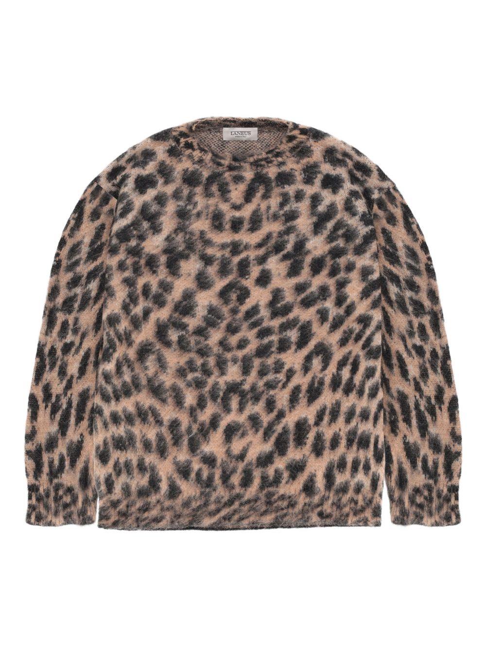 Maglione per bambina Laneus Kids animalier a maniche lunghe - Rubino Kids
