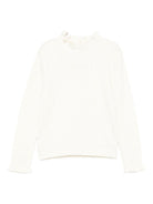 Maglione per bambina Louise Misha bianco con dettagli arricciati - Rubino Kids