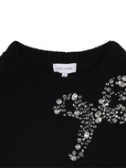 Maglione per bambina Marc Jacobs Kids nero con decorazione con perline - Rubino Kids
