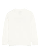 Maglione per bambina MC2 Saint Barth Kids bianco con scritta "Vacanze di Natale" - Rubino Kids