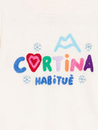 Maglione per bambina MC2 Saint Barth Kids bianco con stampa grafica - Rubino Kids