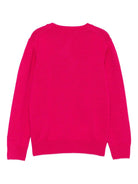 Maglione per bambina MC2 Saint Barth Kids x Trudi fucsia con Panda ricamato sul davanti - Rubino Kids