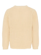Maglione per bambina Molo beige con texture traforata - Rubino Kids