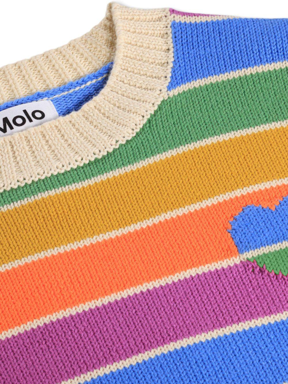 Maglione per bambina Molo multicolore con motivo a righe - Rubino Kids