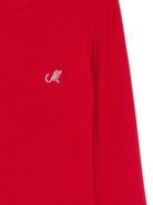 Maglione per bambina Monnalisa rosso a collo alto - Rubino Kids