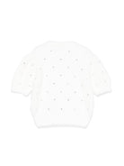 Maglione per bambina Philosophy Di Lorenzo Serafini Kids bianco con decorazione con strass - Rubino Kids