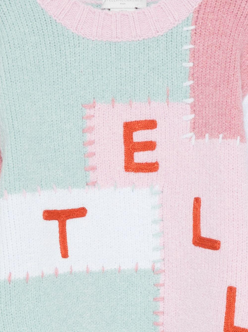 Maglione per bambina Stella McCartney Kids multicolor con design patchwork - Rubino Kids