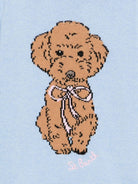 Maglione per bambini MC2 Saint Barth Kids azzurro con ricamo cagnolino - Rubino Kids