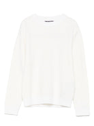 Maglione per bambino Balmain Kids bianco in cotone con trama in rilievo - Rubino Kids