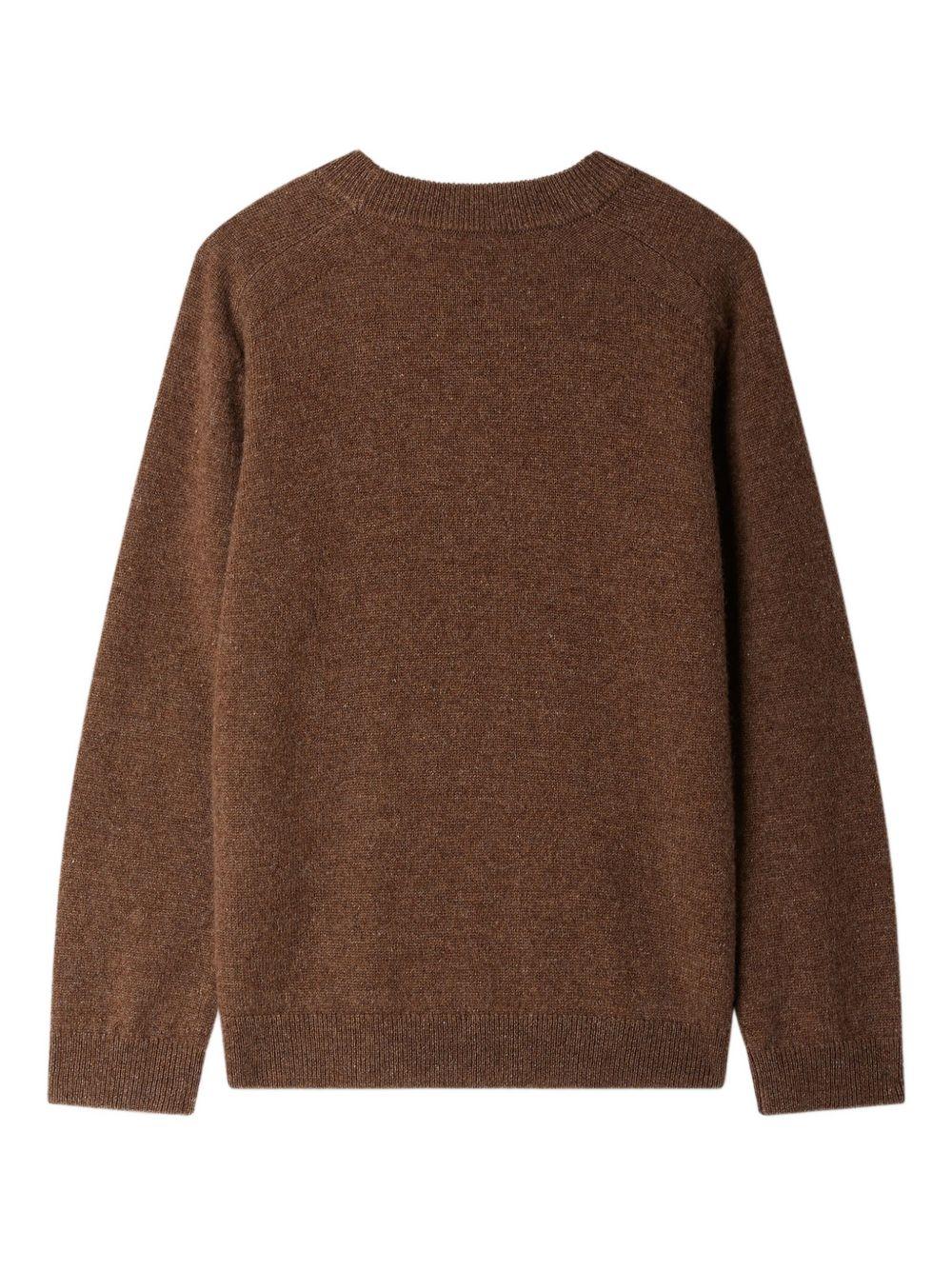 Maglione per bambino Bonpoint Berlioz marrone con effetto jacquard - Rubino Kids