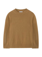 Maglione per bambino Burberry Kids marrone con applicazioni sui gomiti a quadri - Rubino Kids