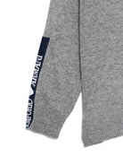 Maglione per bambino Emporio Armani Kids grigio con dettaglio logo - Rubino Kids