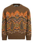 Maglione per bambino Etro Kids marrone con motivo Paisley - Rubino Kids