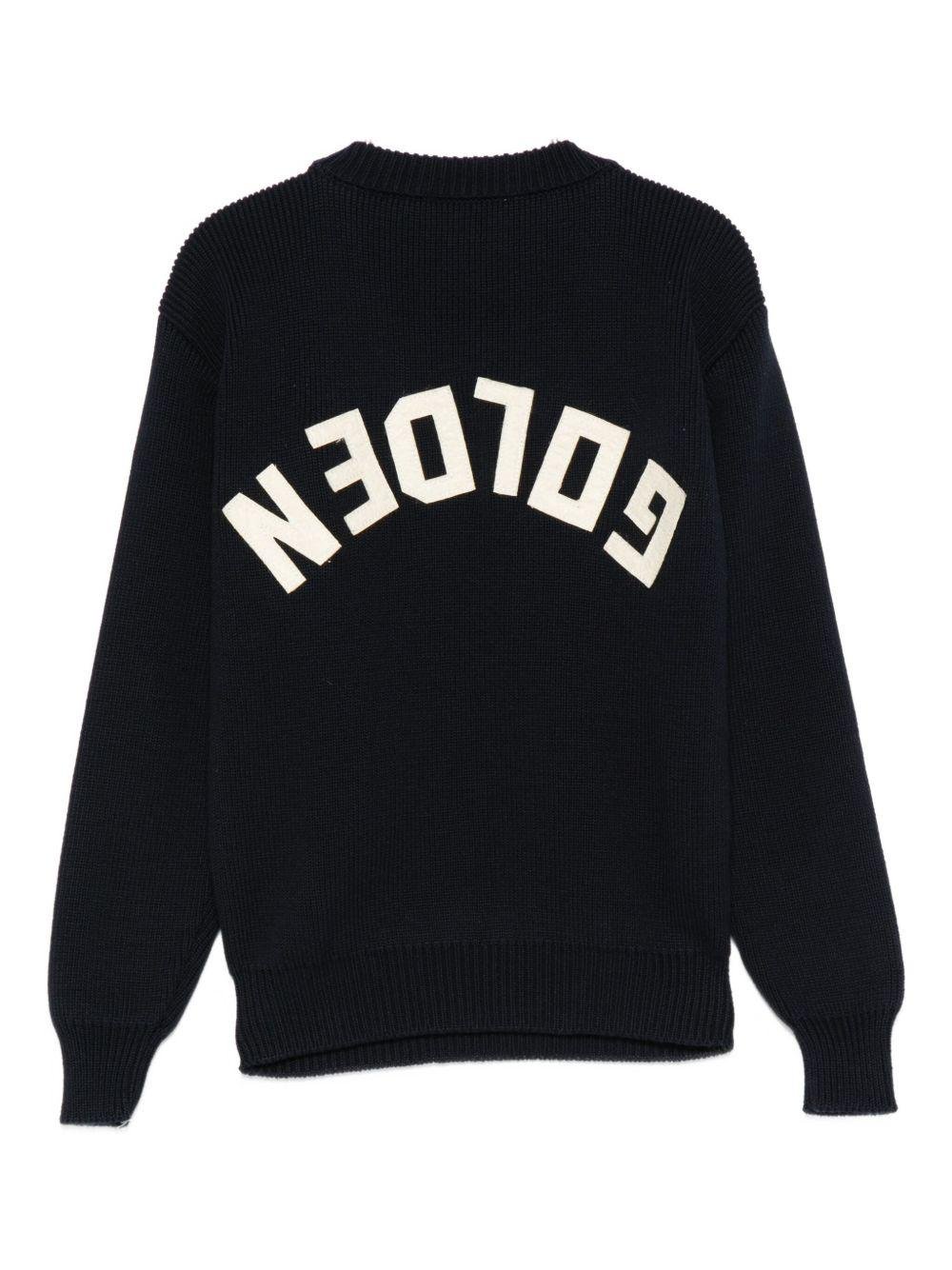 Maglione per bambino Golden Goose Kids blu con logo - Rubino Kids