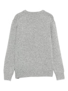 Maglione per bambino MC2 Saint Barth Kids grigio con stampa "Too Cold For School" - Rubino Kids