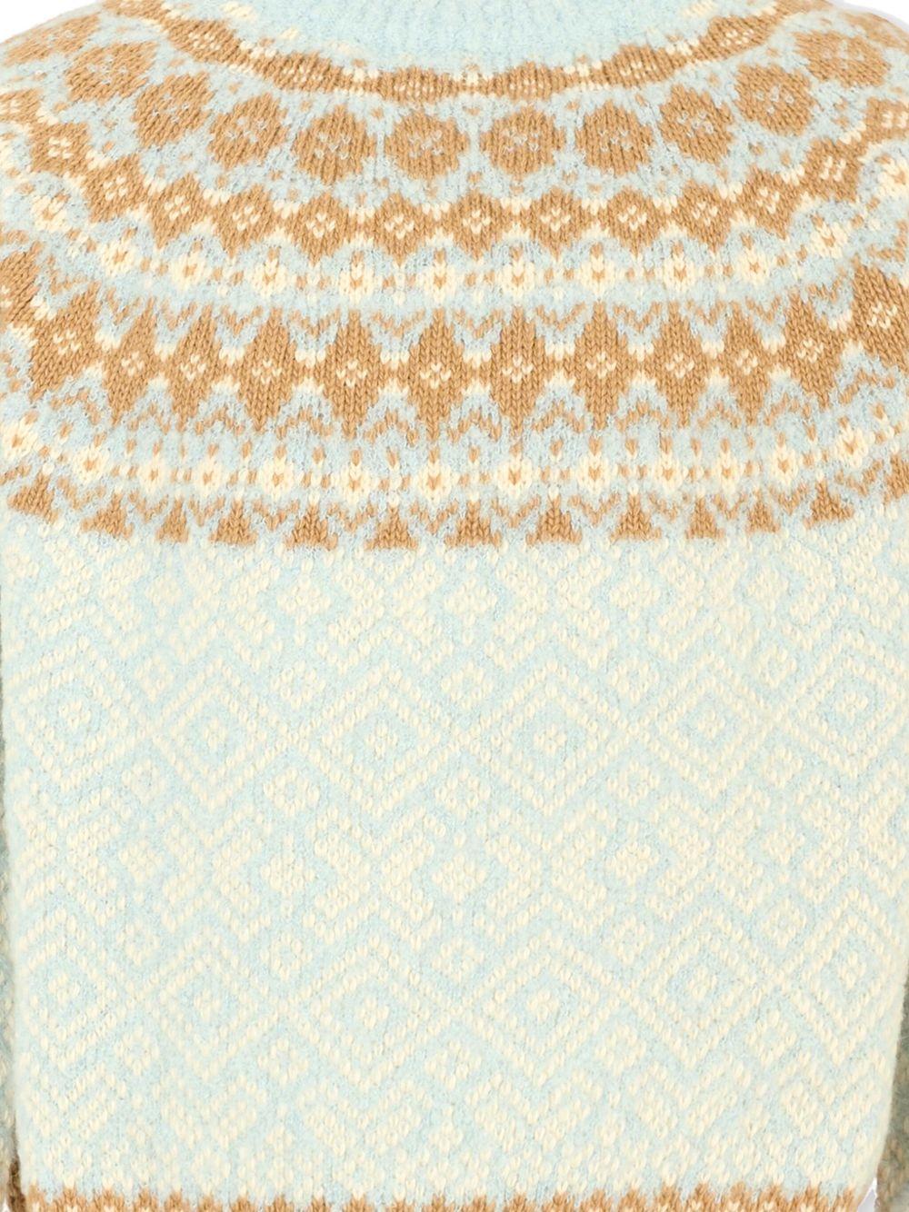 Maglione per bambino Moncler Enfant azzurro con motivo Fair Isle - Rubino Kids