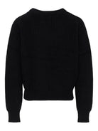 Maglione per bambino MSGM Kids nero con logo sul davanti - Rubino Kids