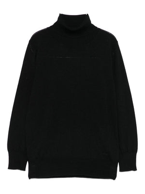 Paolo Pecora Kids black wool turtleneck sweater for children