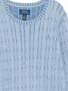Maglione per bambino Polo Ralph Lauren Kids azzurro con maglia intrecciata - Rubino Kids