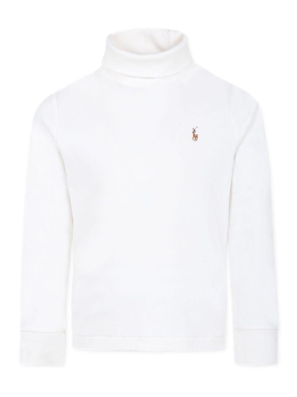 Maglione per bambino Polo Ralph Lauren Kids bianco con collo a lupetto - Rubino Kids