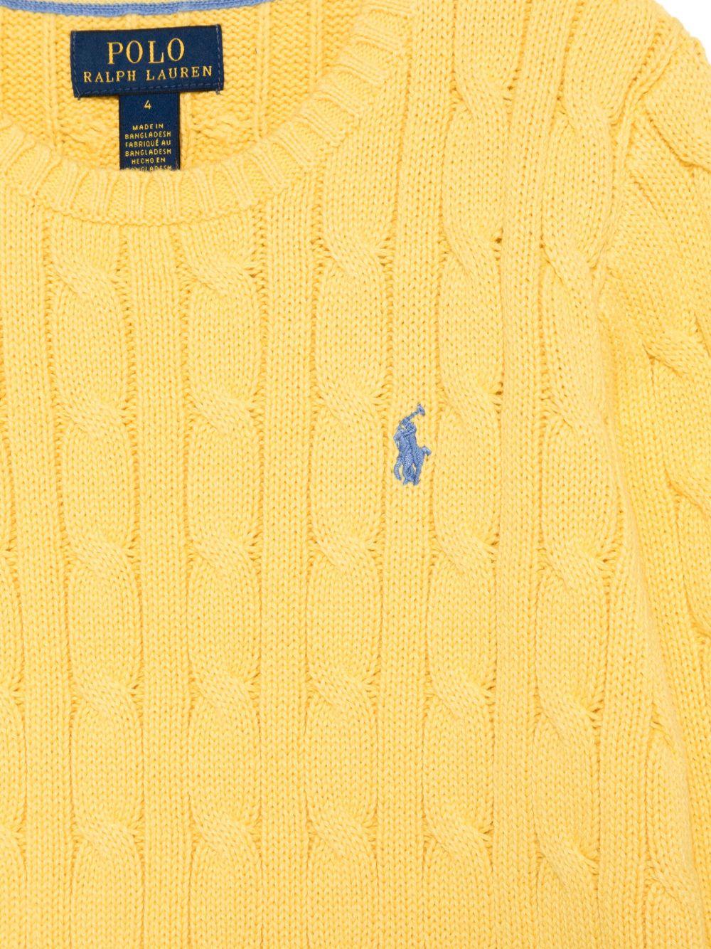 Maglione per bambino Polo Ralph Lauren Kids giallo con caratteristico motivo Polo Pony - Rubino Kids